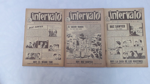 Lote Por Tres Historietas Comic ** Intervalo ** Año 1963/4