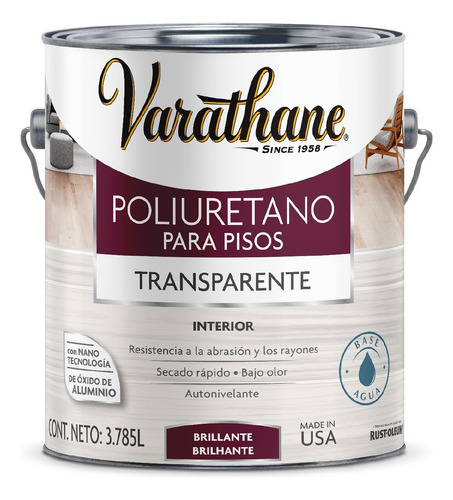 Hidrolaca Pisos | Varathane | Alto Transito | 3.785 L Acabado Brillante