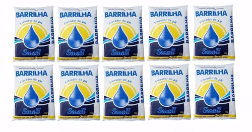 10 Barrilha Leve Elevador Ph Para Piscina 2kg Suall Piscinas