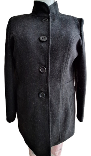Abrigo Cuello Alto Con Bolsillos Forrado Invierno