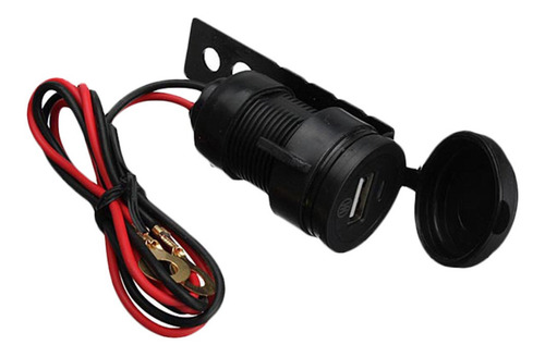 Cargador Usb Para Moto Adaptable Solo Color Negro