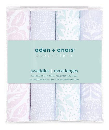 Mantas Swaddle Aden + Anais Essentials, 100% Algodón, Paquet Color Mickey Stargazer