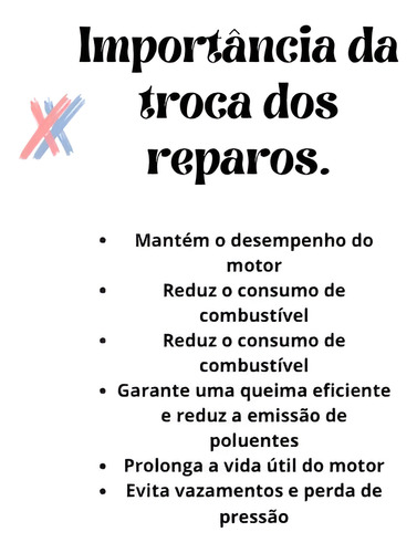 Kit Asf0279 Reparo Bico Injetor Fiat Mobi Argo Uno 3 Cilind