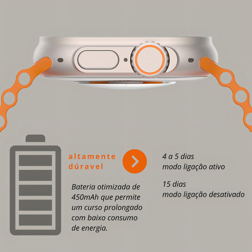 Smartband Grupo Zioni HW W68+ ULTRA PRO PLUS HW68+ ULTRA - SERIES 8 display de 2.02" con correa de sport oceano silicona deportiva con caja color negro