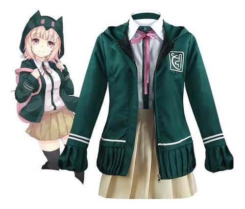 Trigger Happy Havoc Seven Seas Chiaki Cos Traje Verde Con Ca