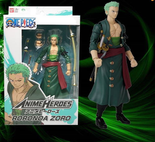 Imagen 7 de 8 de Figura De Acción Roronoa Zoro One Piece Anime Heroes Bandai