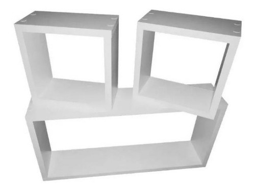 Kit 03 Nichos Retangular/quadrado Branco Mdf - Sala, Quarto