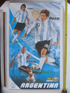 Antiguo Poster Oficial Mundial Messi Argentina Edicion Ltda.
