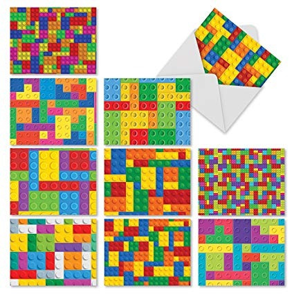 Lego Tarjetas De Nota Con Sobres (caja De 10), Surtido legg