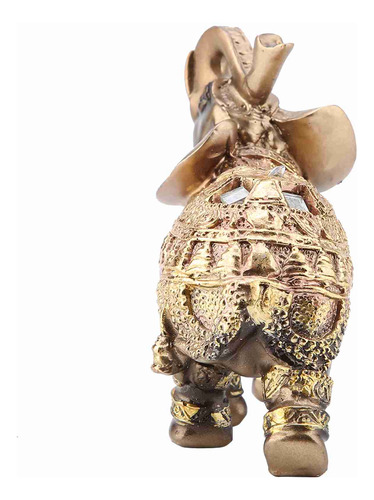 Escultura De Elefante Dorado De Lucky Feng Shui, Riqueza