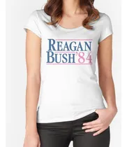 Comprar Remera Reagan Bush 84 Republicano Preppy Rosado Algodon Prem