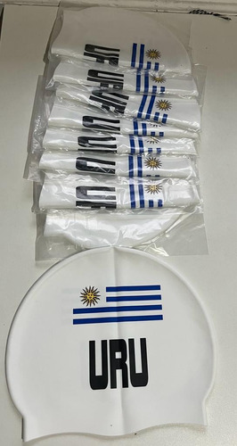 Gorra Con Logo De Uruguay De Silicona Para Piscina.