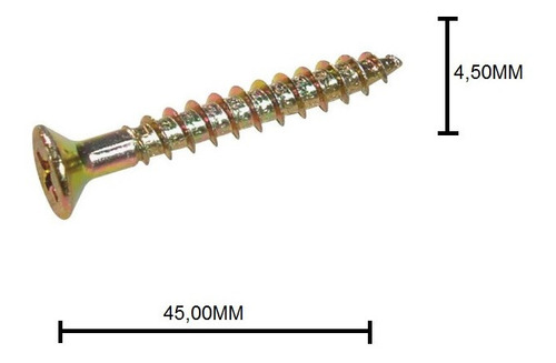 Parafuso Chipboard Chata Phi 4,5 X 45 500 Peças