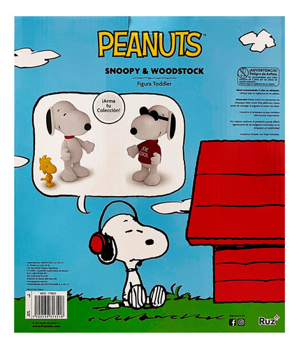 Figura Toddler Ruz Peanuts (snoopy Y Woodstock 32 Cm Blanco)
