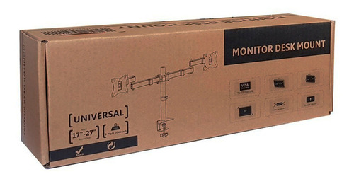 Soporte Brateck LDT24-C024 de mesa para TV/Monitor de 17" a 27" negro