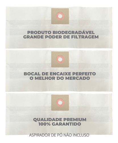 Kit 09 Saco P/aspirador De Pó Electrolux Gt20i Descartável
