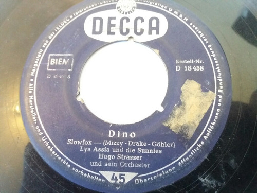 Vinilo Single De Hugo Strasser Dino ( V45