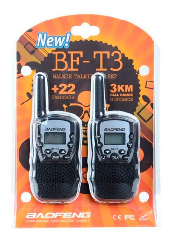 Imagen 2 de 7 de Walkie Talkie Baofeng Bf-t3 22 Canales Universo Binario