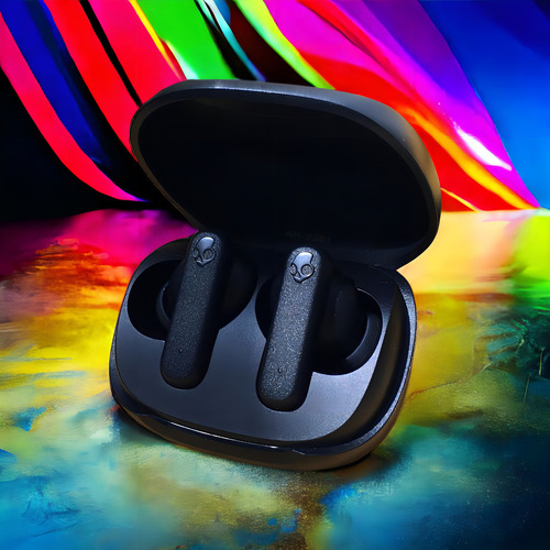 Audifonos Skullcandy Smokin Buds Xt Supreme Sound Power Bass Color True black Color de la luz Blue/Red - Bueno (Reacondicionado)