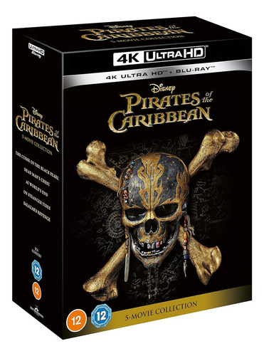 Piratas Del Caribe 1-2-3-4-5 / 4k Uhd 5xbd25 Latino