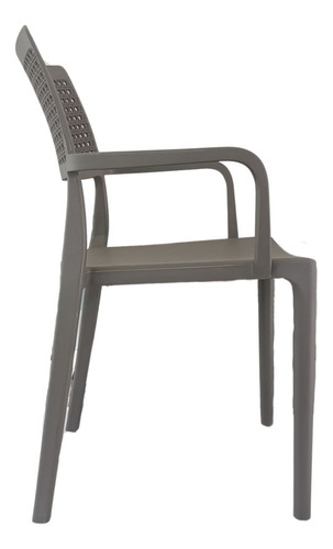 Silla De Comedor Sicilia Flia Hdc Group X4 Unidades Estructura De La Silla Gris Oscuro Diseño De La Tela Polipropileno