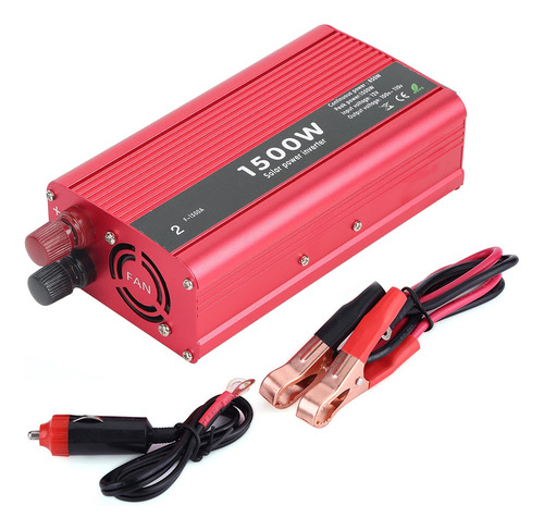 Inversor Corriente Para Automovil 1500 W Adaptador Coche 12