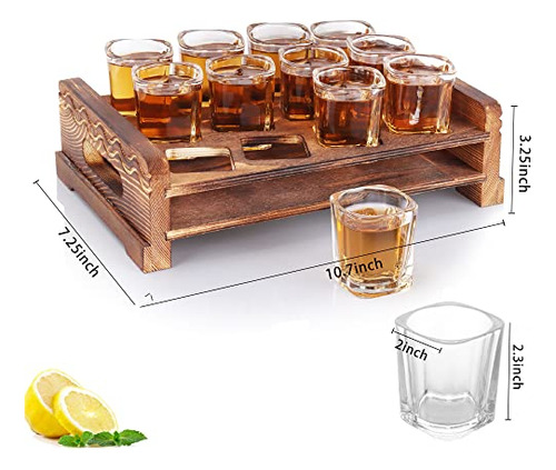 Vaso De Chupito Juego De Soporte Con 12 Vasos De Chupito Tra