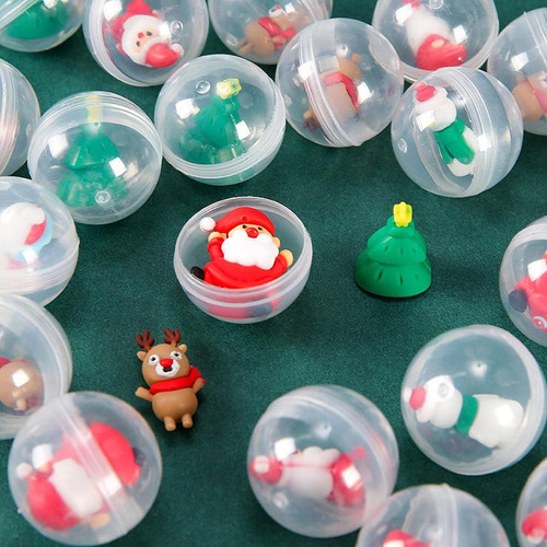 3 Huevos De Navidad De Juguete, Con Figuras En Miniatura,