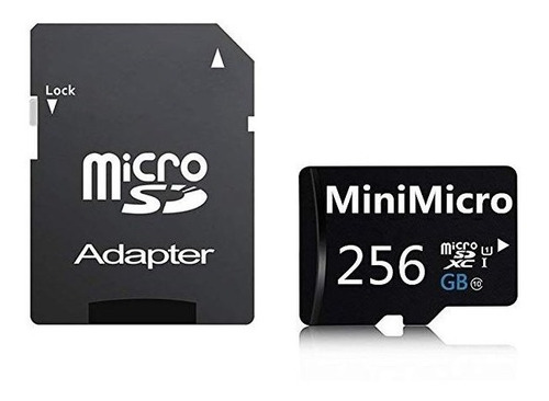 Tarjeta Micro Sd Con Adaptador, 256 Gb Class 10