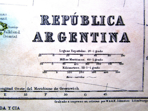 Mapa Argentina 1899 Ferrocarriles Plano Trenes Ferrocarril