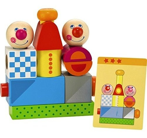 Haba Brain Builder Peg Set Bloques De Construccion Con Tarje