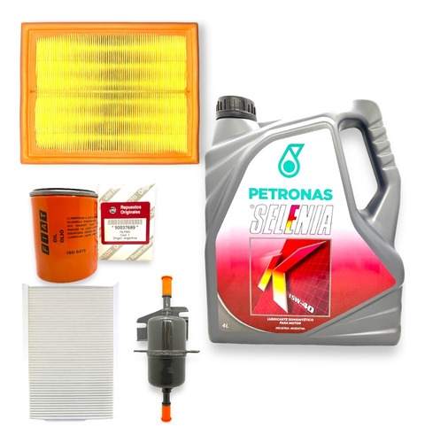 Kit 4 Filtros + Aceite Selenia Fiat Palio Siena Strada Fire