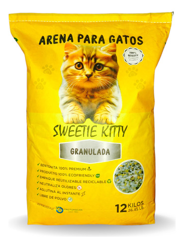 Arena Sanitaria Para Gatos Bolsa X 12 Kg Granulada