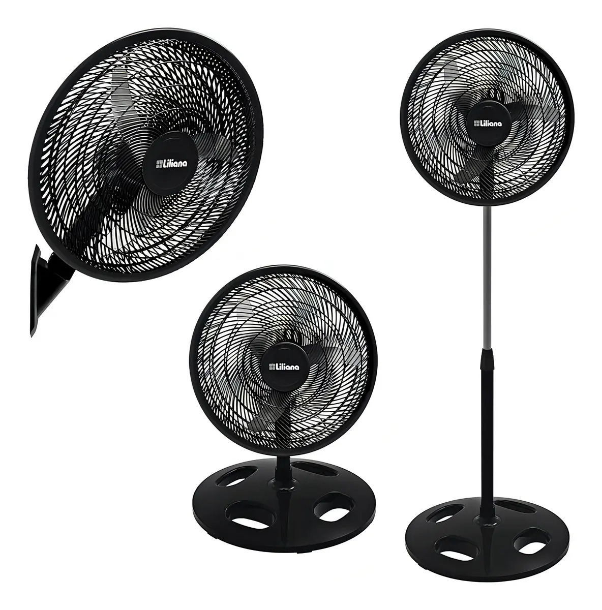 Ventilador Liliana Vp20k 3 En 1 De Pie / Turbo / Pared 20 3 Aspas Metálicas