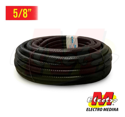 Caño Metalico Flexible Tipo Tuflex 5/8 25mts  Electro Medina