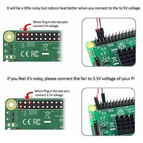 Ventilador De Refrigeración Aokin Para Raspberry Pi Dc 5 V/3