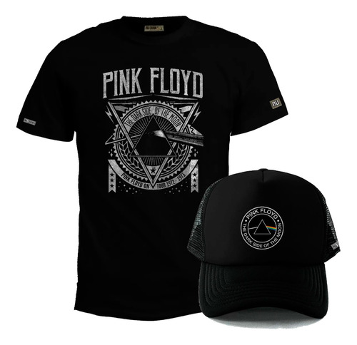 Pack Camiseta Más Gorra Pink Floyd Banda Rock Metal 