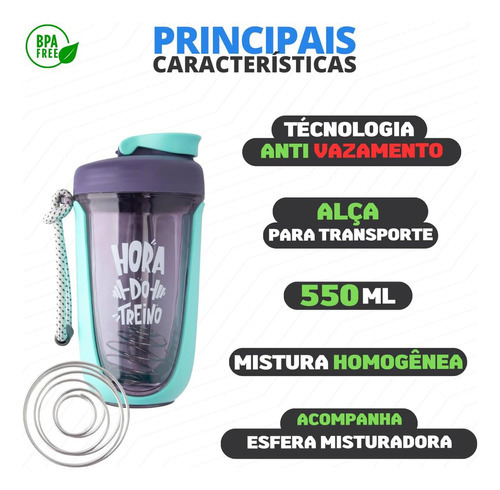Vaso Para Batidos De Cóctel Agita Rápida De Gran Capacidad Color Azul