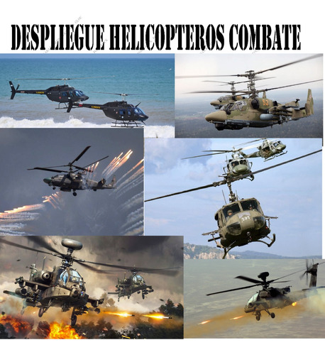 Helicopteros Combate Modernos Papercraft Combo