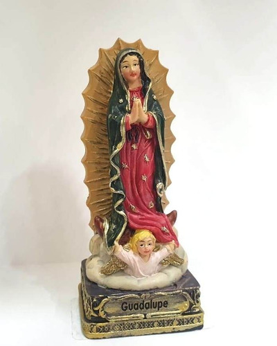 Imagem Nossa Senhora Virgem Guadalupe Resina Miniatura 10cm