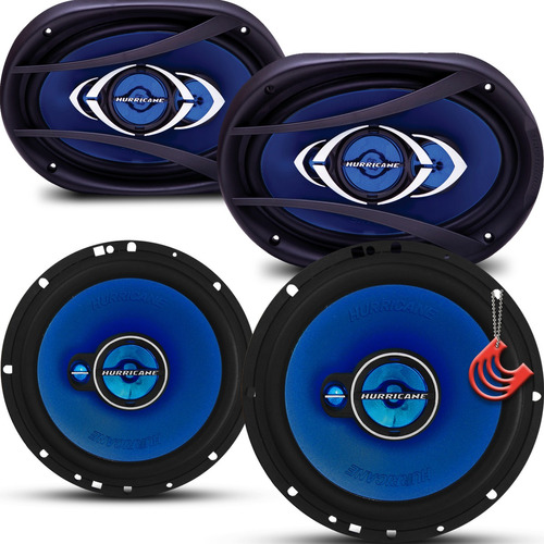 Kit Fácil Falante Hurricane 6 + 6x9 280w Rms Prático Som