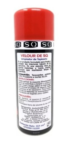 Imagen 2 de 3 de Limpia Tapicería Sq Velour