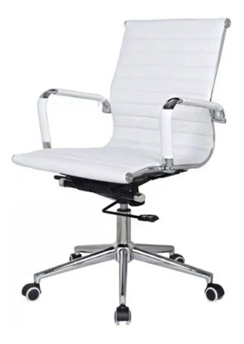 Imagen 1 de 3 de Mobilarg Sillón aluminium bajo - Blanco - Cuero sintético - 1