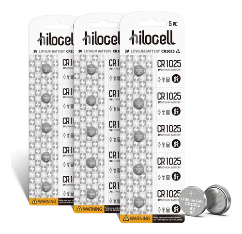 Hilocel Cr1025 - Pilas De Monedas De 3 V, Bateria De Litio 1
