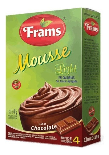 Mousse Frams Light Chocolate Sin T.a.c.c. 40g