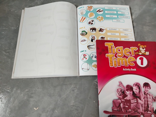 2 Libros: Tiger Time 1 Student's Book + Activity Book Inglés (Usado)