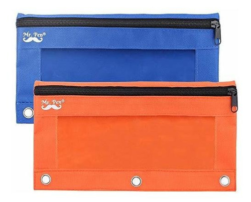 Mr. Pen - Lápiz Bolsa, Azul Y Naranja, 2 Lápiz De La Tela Bo