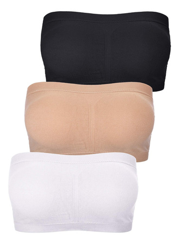 3pc Brasier Push Up Strapless Sin Tirantes Y Invisible Bra 1