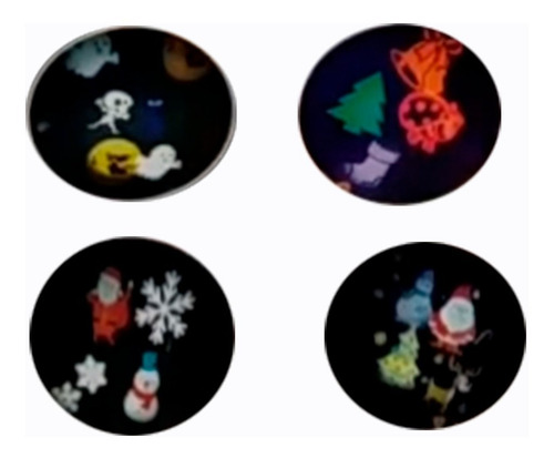 10 Pz Proyector Navideño 4 Discos Intercambiables Mlp