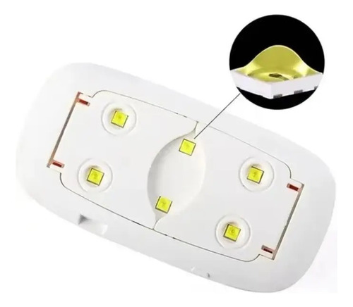 Lámpara Secador Uñas Led Uv Mini Portátil Plegable Manicura